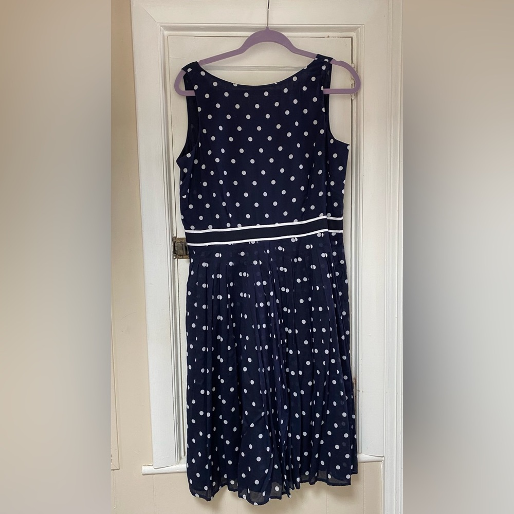 Navy Polka Dot Dress